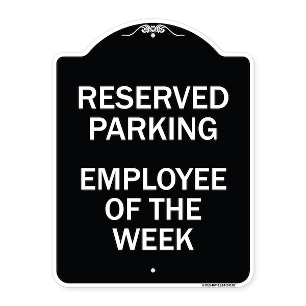 Employee of the Week Heavy-Gauge Aluminum Architectural Sign, 24" x 18", BW-1824-24102